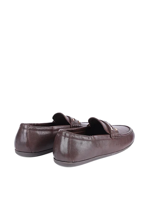 Женские мокасины MIRATON кожаные коричневые - фото 4 - Miraton