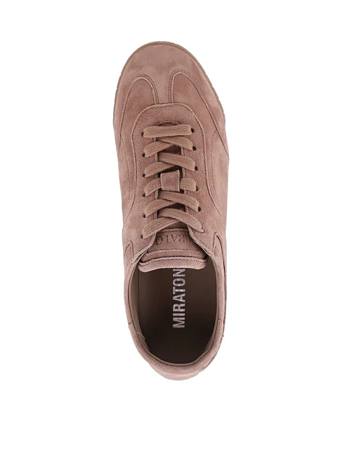 Женские кроссовки MIRATON велюровые бежевые - фото 2 - Miraton