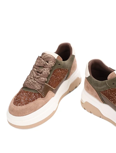 Жіночі кеди MIRATON замшеві бежеві - фото 2 - Miraton