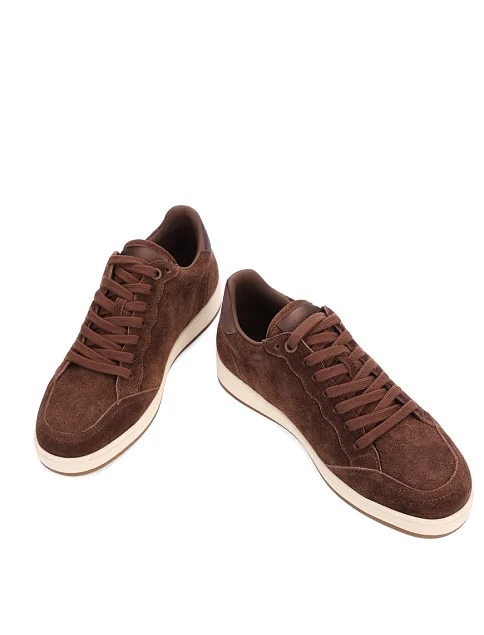 Женские кеды MIRATON велюровые коричневые - фото 2 - Miraton