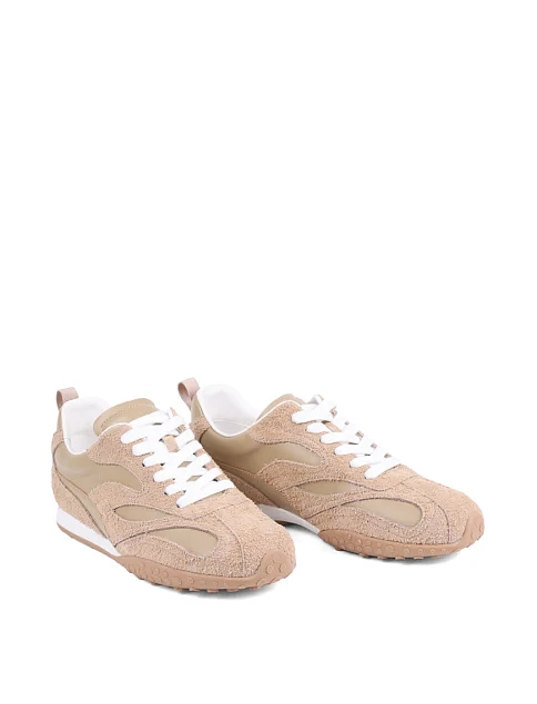 Женские кроссовки MIRATON велюровые бежевые - фото 3 - Miraton