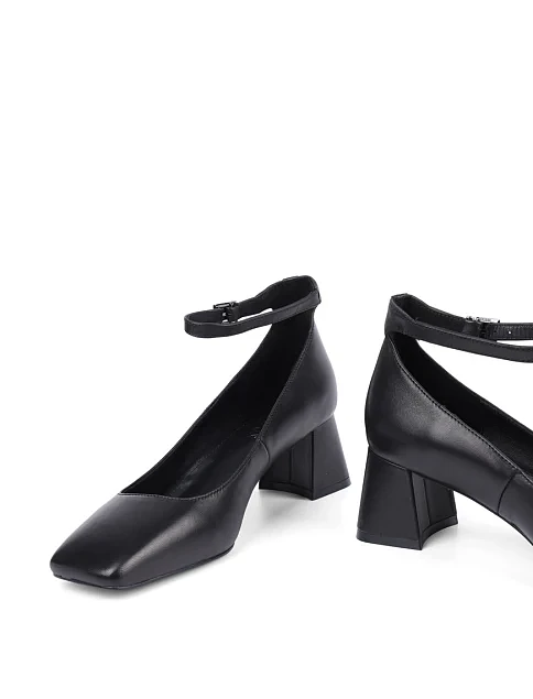 Женские туфли MIRATON кожаные черные - фото 2 - Miraton