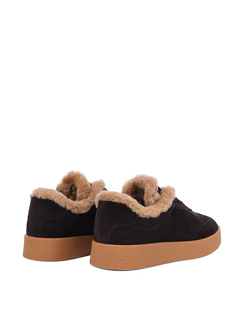 Женские кеды MIRATON велюровые коричневые - фото 4 - Miraton