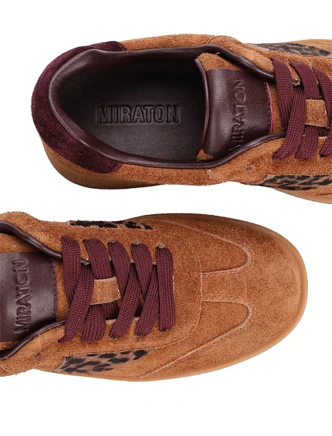 Жіночі кеди MIRATON велюрові коричневі - фото 5 - Miraton
