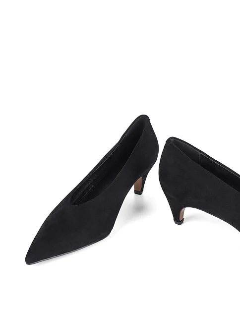 Женские туфли MIRATON велюровые черные - фото 2 - Miraton