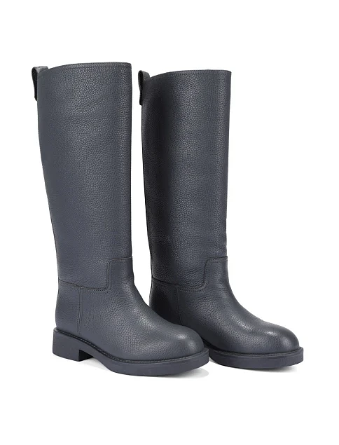 Женские сапоги Attizzare кожаные серые - фото 4 - Miraton