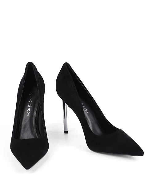 Женские туфли Mia May велюровые черные - фото 5 - Miraton