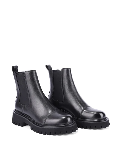 Женские ботинки челси Attizzare кожаные черные - фото 3 - Miraton