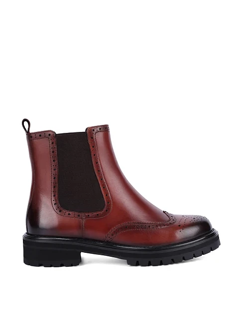 Женские ботинки челси MIRATON кожаные коричневые - фото 1 - Miraton