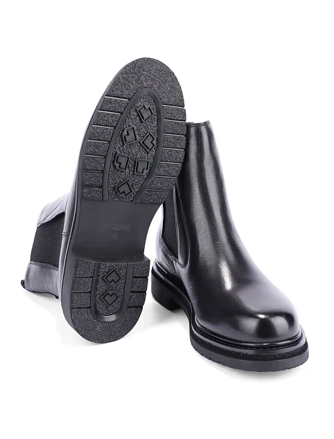 Женские ботинки кожаные черные - фото 2 - Miraton