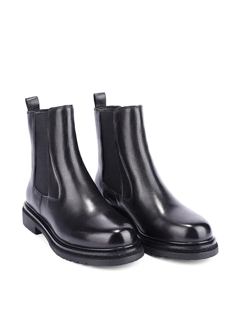 Женские ботинки кожаные черные - фото 3 - Miraton