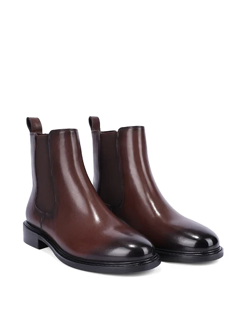 Женские ботинки челси Attizzare кожаные коричневые - фото 3 - Miraton