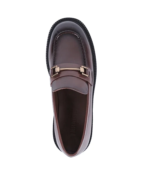 Женские туфли MIRATON кожаные коричневые - фото 2 - Miraton