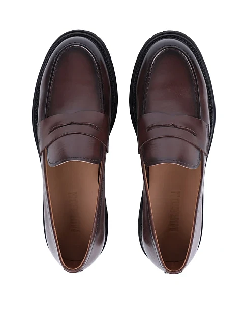 Женские туфли MIRATON кожаные коричневые - фото 2 - Miraton