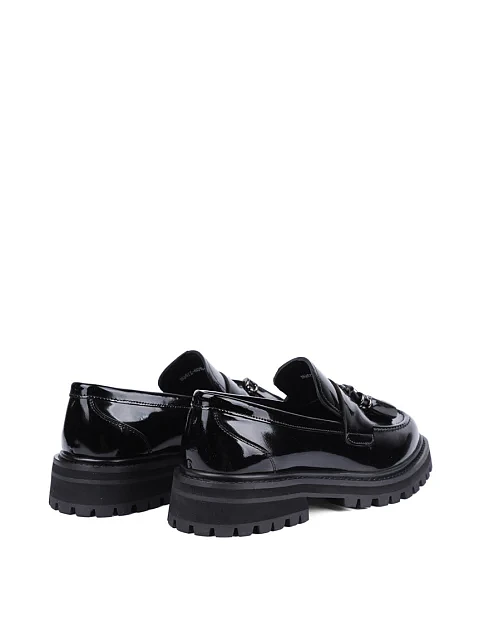 Женские туфли MIRATON из масляной кожи черные - фото 4 - Miraton