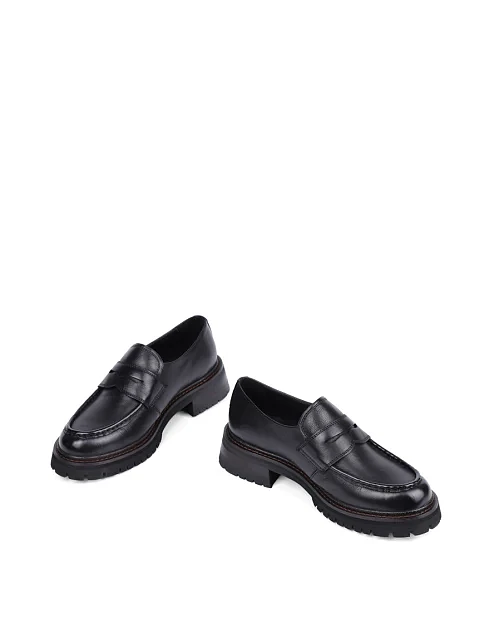 Женские туфли MIRATON кожаные черные - фото 2 - Miraton