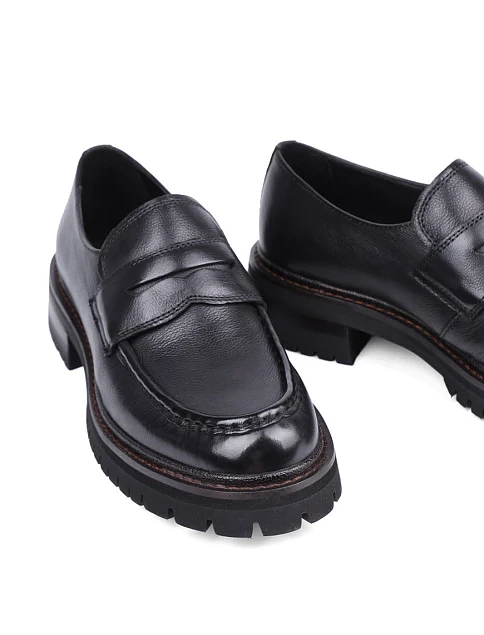 Женские туфли MIRATON кожаные черные - фото 5 - Miraton