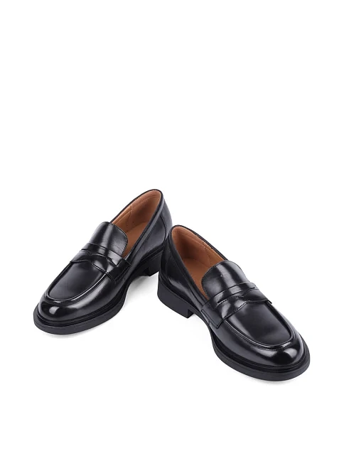 Женские туфли MIRATON кожаные черные - фото 4 - Miraton