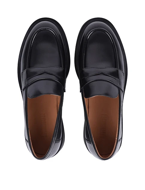 Женские туфли MIRATON кожаные черные - фото 5 - Miraton