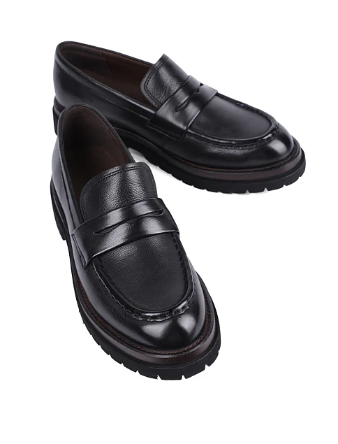 Женские туфли MIRATON кожаные черные - фото 5 - Miraton