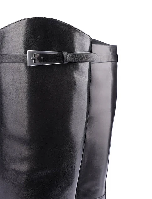 Женские сапоги Attizzare кожаные черные - фото 2 - Miraton