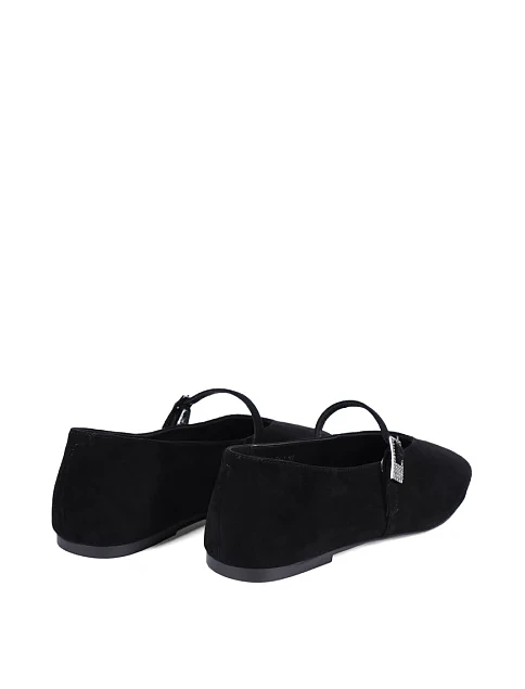 Женские балетки MIRATON велюровые черные - фото 4 - Miraton