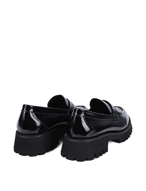 Женские туфли MIRATON из масляной кожи черные - фото 4 - Miraton