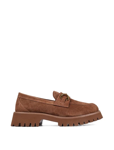 Женские туфли MIRATON велюровые коричневые - фото 1 - Miraton