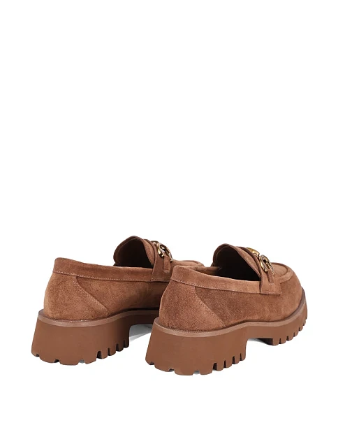 Женские туфли MIRATON велюровые коричневые - фото 4 - Miraton