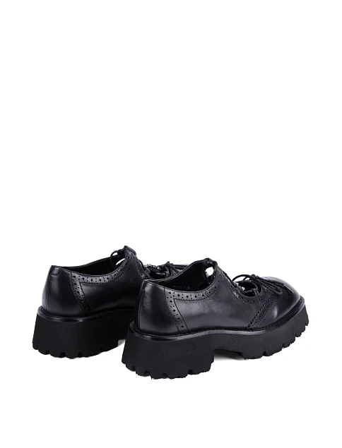 Женские туфли MIRATON кожаные черные - фото 4 - Miraton