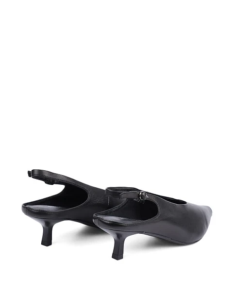 Женские туфли MIRATON кожаные черные - фото 5 - Miraton