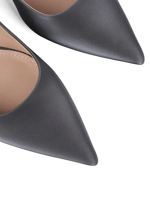 Женские туфли Mia May кожаные серые - фото 5 - Miraton