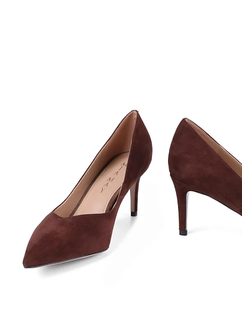 Женские туфли Mia May велюровые коричневые - фото 2 - Miraton