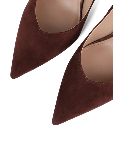 Женские туфли Mia May велюровые коричневые - фото 5 - Miraton