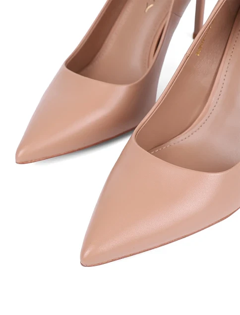 Женские туфли Mia May кожаные бежевые - фото 5 - Miraton