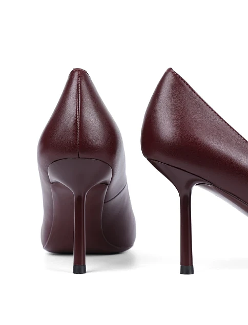 Женские туфли Mia May кожаные бордовые - фото 2 - Miraton