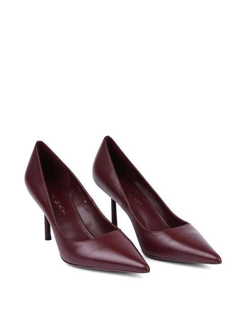 Женские туфли Mia May кожаные бордовые - фото 3 - Miraton