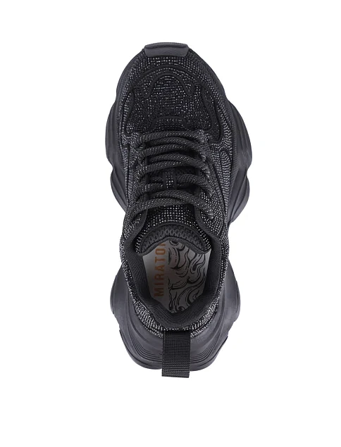 Женские кроссовки MIRATON велюровые черные - фото 2 - Miraton