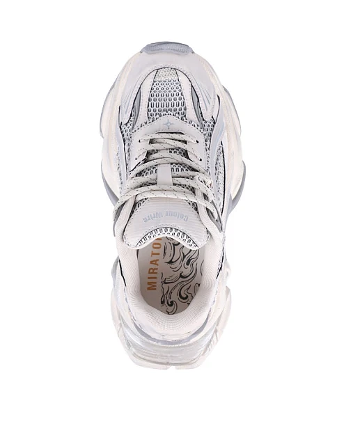 Женские кроссовки MIRATON из искусственной кожи белые - фото 2 - Miraton