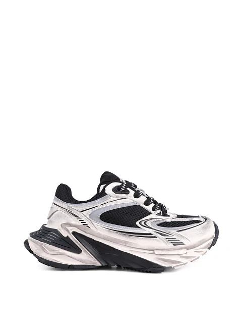 Женские кроссовки MIRATON из искусственной кожи черно-белые - фото 1 - Miraton