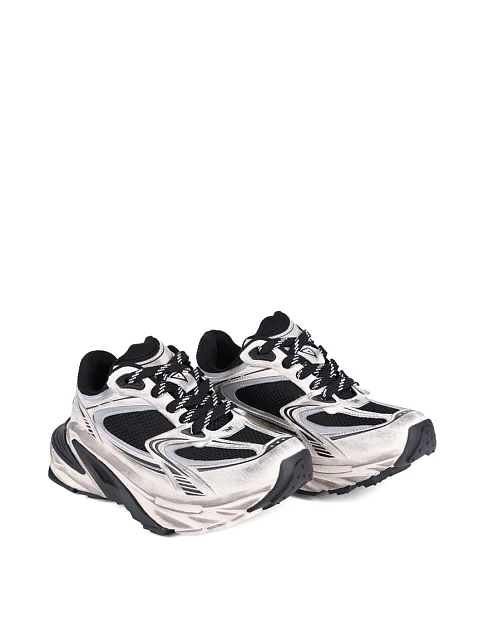 Женские кроссовки MIRATON из искусственной кожи черно-белые - фото 3 - Miraton