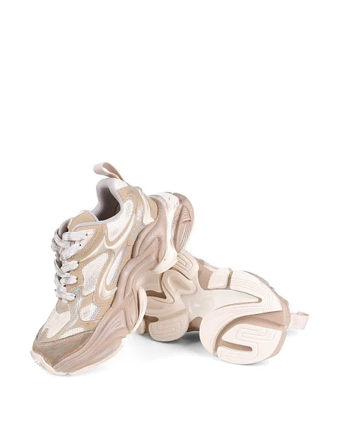 Женские кроссовки MIRATON велюровые бежевые - фото 5 - Miraton