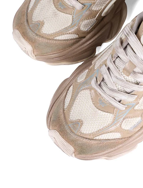 Женские кроссовки MIRATON велюровые бежевые - фото 6 - Miraton