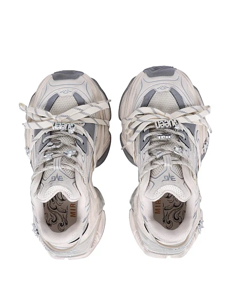 Женские кроссовки MIRATON из искусственной кожи белые - фото 2 - Miraton