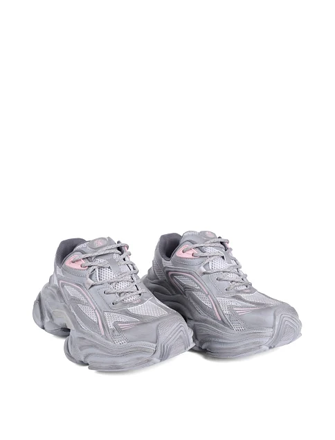 Женские кроссовки MIRATON из искусственной кожи серые - фото 3 - Miraton