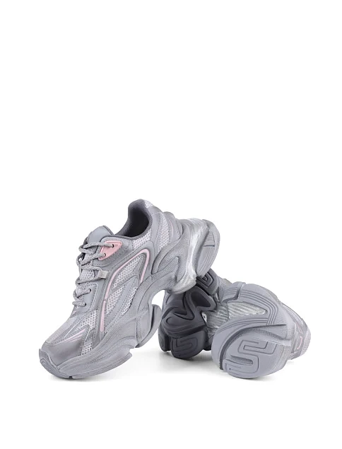 Женские кроссовки MIRATON из искусственной кожи серые - фото 5 - Miraton