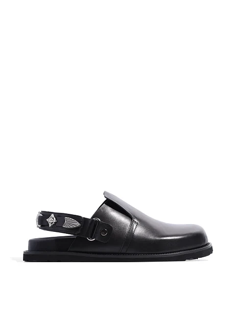 Женские слиперы MIRATON кожаные черные - фото 2 - Miraton