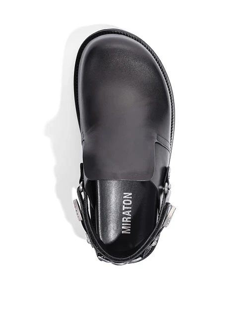 Женские слиперы MIRATON кожаные черные - фото 3 - Miraton