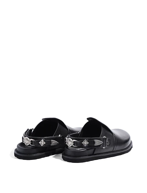 Женские слиперы MIRATON кожаные черные - фото 5 - Miraton