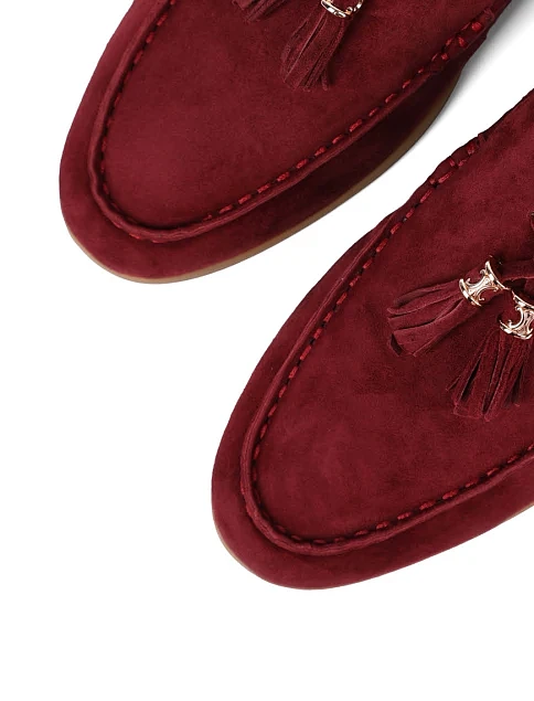 Женские слиперы Attizzare велюровые бордовые - фото 5 - Miraton